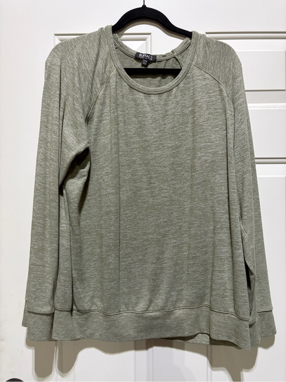 Buffalo David Bitton Sage Green Long Sleeve Pullover